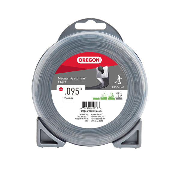 Oregon Magnum Square Gator Trimmer Line 2.4mm (0.095") 34 Meter Roll