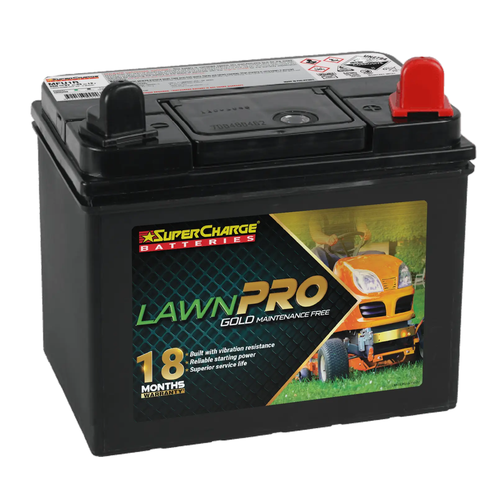 Ride On Mower Battery - 12 Volt Supercharge MFU1R (sealed)