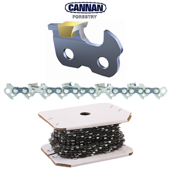 Cannan .325" 0.058" Tungsten Carbide Chain - 18" Loop (72 links)