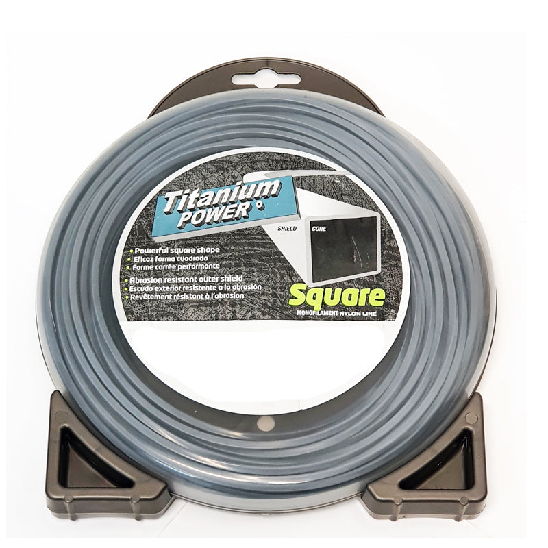 Titanium Power Trimmer Line - 1/2 lb / 0.130" Square (60')