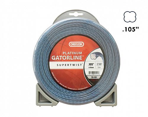 Oregon Twist Gator Platinum Trimmer Line 2.7mm (0.105") 72M Roll (1 lb)