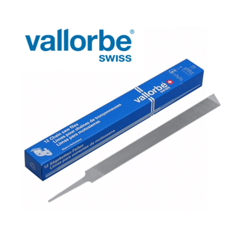 Vallorbe 6" Flat Chainsaw File - Dozen Box