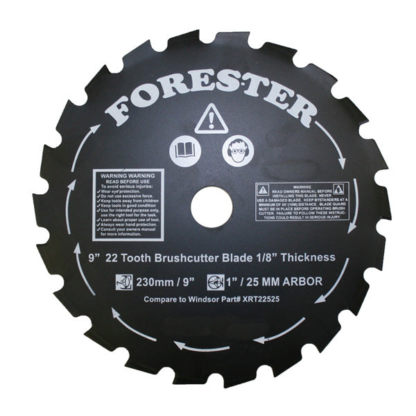 Forester 22 Tooth Scrub Blade 9" (225mm) x 1" (25.4mm) Bore