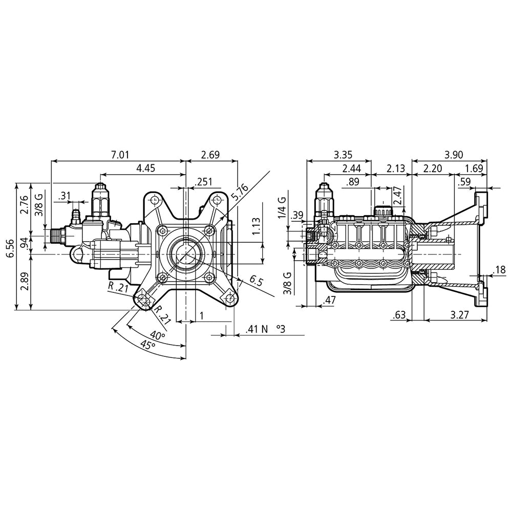 Annovi Reverberi 13HP, 4000 PSI Pump Unit - RSV4G40 (23395)