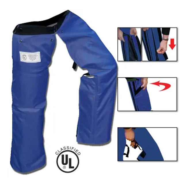 Forester Zip Style Safety Chaps - 35" (Blue)