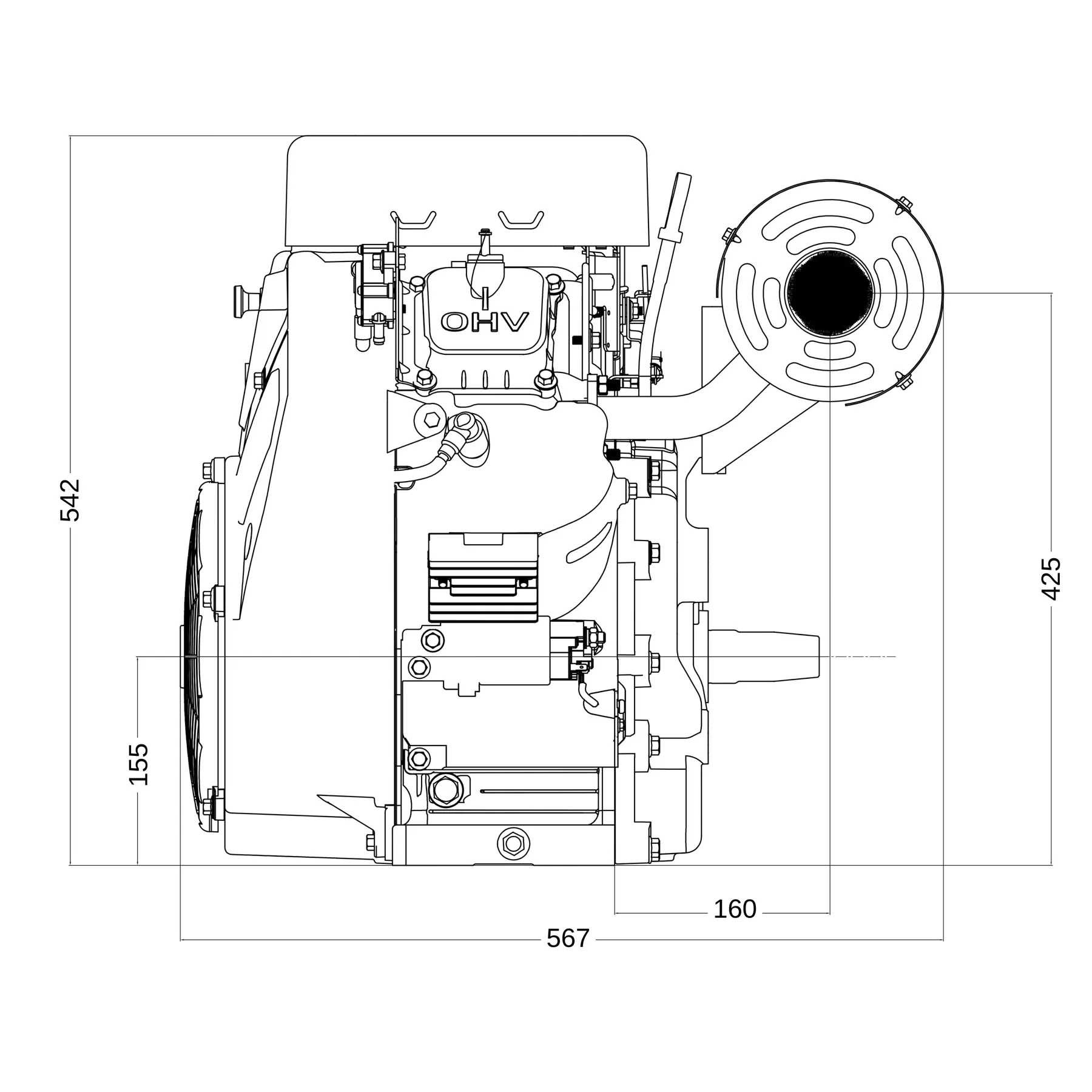 Loncin 35HP, 999cc, V Twin Engine