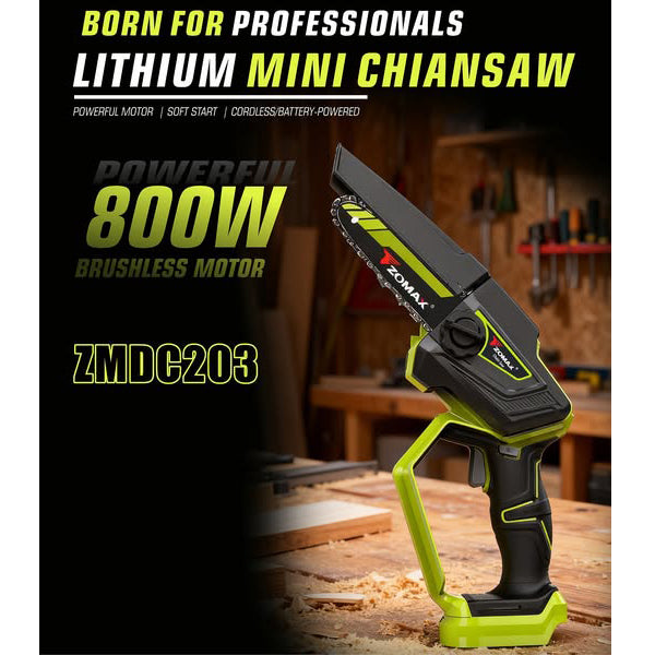 Zomax ZMDC203 20 Volt Battery Mini Chainsaw with 6" Bar & Chain